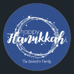 Happy Hanukkah Snow Bubbles Sticker Gift Tag<br><div class="desc">Cute and stylish Happy Hanukkah Snow Bubbles Sticker Gift Tag is perfect for your holiday gift giving needs.  There are other products we have that match this design.</div>