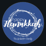 Happy Hanukkah Snow Bubbles Sticker Gift Tag<br><div class="desc">Cute and stylish Happy Hanukkah Snow Bubbles Sticker Gift Tag is perfect for your holiday gift giving needs. There are other products we have that match this design.</div>