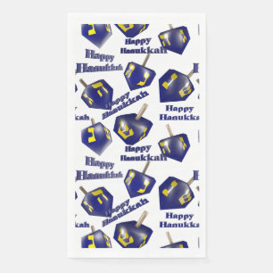 Happy Hanukkah Spinning Dreidel Paper Guest Towels