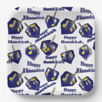 Happy Hanukkah Spinning Dreidel