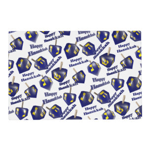 Happy Hanukkah Spinning Dreidel Placemat