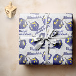 Happy Hanukkah Spinning Dreidel Tissue Paper<br><div class="desc">A dreidel spins between text that says Happy Hanukkah.</div>