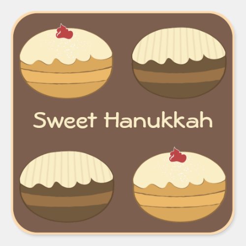 Happy Hanukkah Square Sticker
