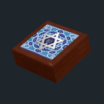 Happy Hanukkah. Star of David and Menorah Gift Box<br><div class="desc">Happy Hanukkah! / Happy Chanukah. Silver Foil Star of David and Menorah Design Gift  Box. Matching cards and gifts available in the Jewish Holidays / Hanukkah Category of our store.</div>