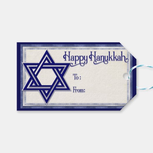 Happy Hanukkah Star of David Blue