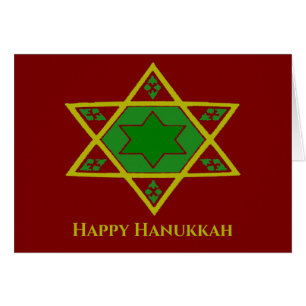 Happy Hanukkah, Star of David Cards