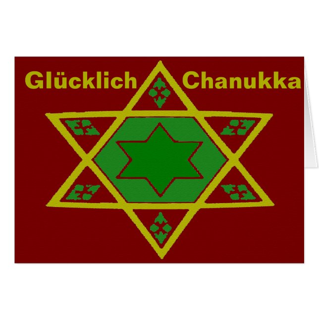 Happy Hanukkah, Star of David Cards (Front Horizontal)
