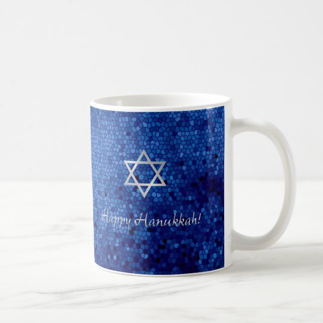 Happy Hanukkah Star of David Coffee Mug (Right)
