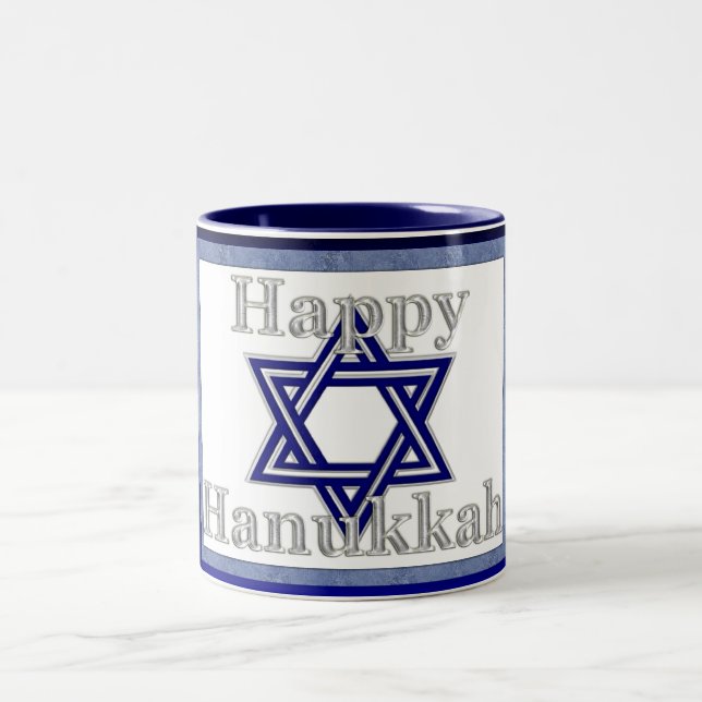 Happy Hanukkah Star of David Coffee/Tea Mug (Center)