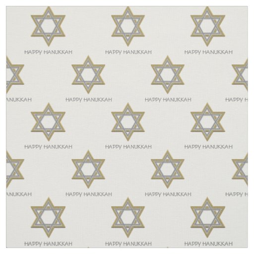 HAPPY HANUKKAH | Star of David Customizable Text Fabric