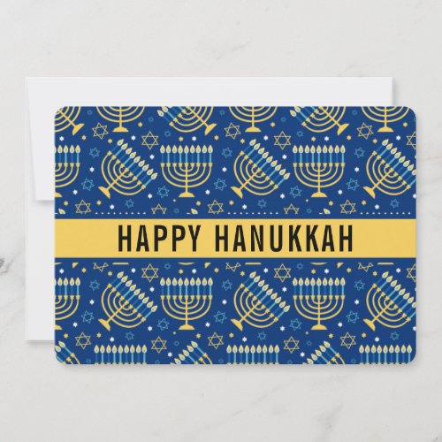 Happy Hanukkah Star of David Cute Trendy  Holiday Card