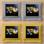 Happy Hanukkah Star of David menorah Dreidel Slipp Cornhole Bags<br><div class="desc">Happy Hanukkah Star of David menorah Dreidel SlipperyJoe's Celebration Candles Jewish Hebrew Chanukah gifts decorations Judaism religion artistic</div>