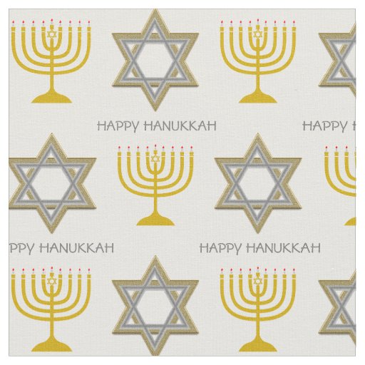 HAPPY HANUKKAH | Star of David | Menorah Fabric