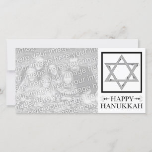 happy hanukkah : star of david photo card