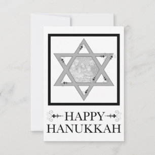 happy hanukkah : star of david photo card