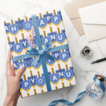 Happy Hanukkah Star of David Snowflakes White Blue Wrapping Paper<br><div class="desc">Get ready to light up your Hanukkah celebrations with our Happy Hanukkah wrapping paper featuring snowflakes,  Star of David,  and Happy Hanukkah written in trendy font. This wrapping paper adds a special touch to your Hanukkah gifts. Wrap your love and warm wishes with this exquisite wrapping paper. Happy Hanukkah!</div>