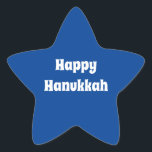 Happy Hanukkah Star Sticker<br><div class="desc">Happy Hanukkah Star Sticker</div>
