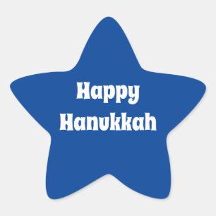 Happy Hanukkah Star Sticker