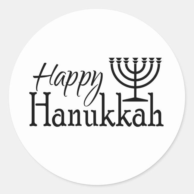 Happy Hanukkah Sticker (Front)