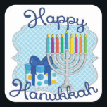 Happy Hanukkah Stickers<br><div class="desc">Hanukkah stickers are great for parties and gifts!</div>