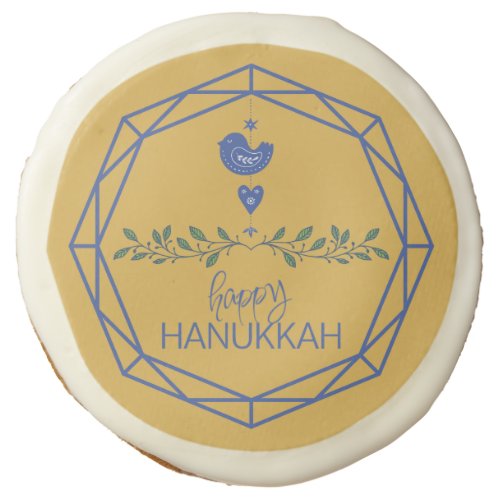 Happy Hanukkah Sugar Cookie 