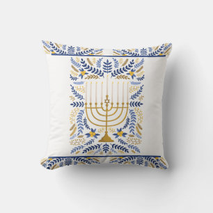 Happy Hanukkah Throw Pillow