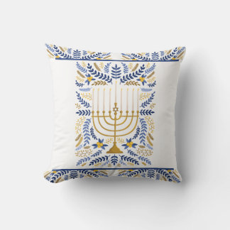 Happy Hanukkah Throw Pillow