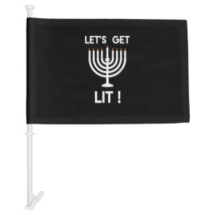 Happy Hanukkah Tis The Season Get Car Flag