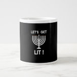 Happy Hanukkah Tis The Season Get Giant Coffee Mug<br><div class="desc">Happy Hanukkah Tis The Season Get: A joyful Hanukkah design celebrating the festival of lights. Perfect for sharing warmth and laughter. Bright,  festive,  and inclusive.</div>