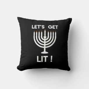 Happy Hanukkah Tis The Season Get Throw Pillow