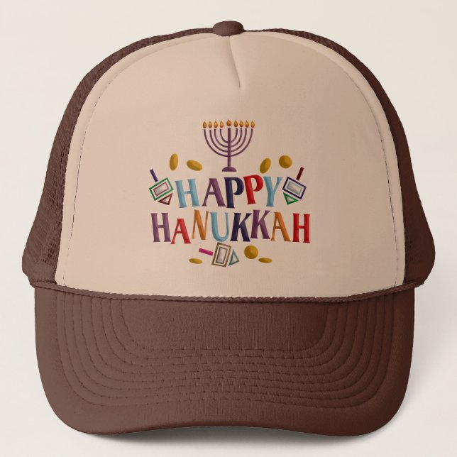 Happy Hanukkah Trucker Hat (Front)