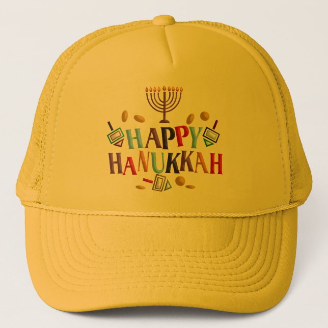 Happy Hanukkah Trucker Hat (Front)