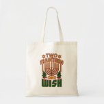 Happy Hanukkah Two Traditions One Wish Christmas Tote Bag<br><div class="desc">Two Christmas trees and two Stars of David and a menorah design tote bag for your shopping to celebrate Hanukkah. Check out other Hanukkah designs from this store</div>