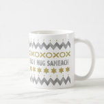 Happy Hanukkah "Ugly Sweater" Elegant Mug<br><div class="desc">Happy Hanukkah "Ugly Sweater" Elegant Mug. Just for fun, how about "Hug Sameach" in place of, "Chag Sameach/Happy Holiday :?) Mugs are a thoughtful gift to give and easy to dress up by filling with some favorite dreidels, candies, cookies, gelt or ?, wrapped in cellophane and a sweet little ribbon!...</div>