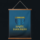 Happy Hanukkah Wood Topped Wall Tapestry<br><div class="desc">Holiday themed items designed by Umua. Printed and shipped by Zazzle or their affiliates.</div>
