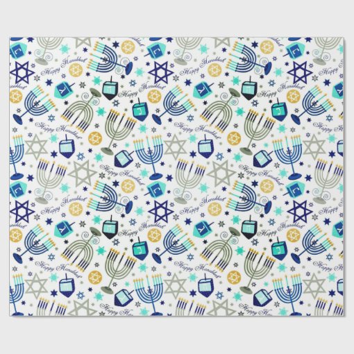 Happy Hanukkah Wrapping Paper Zazzle