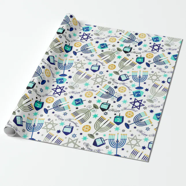Happy Hanukkah Wrapping Paper Zazzle