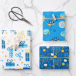 Happy Hanukkah Wrapping Paper Sheets<br><div class="desc">A Cute Grouping Of Hanukkah Wrapping Paper Sheets</div>