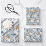Happy Hanukkah Wrapping Paper Sheets<br><div class="desc">Oy to the World</div>