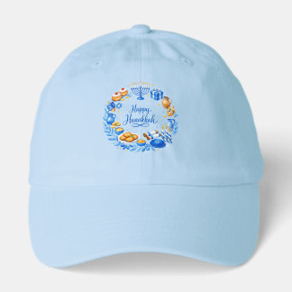Happy Hanukkah Wreath  Hat