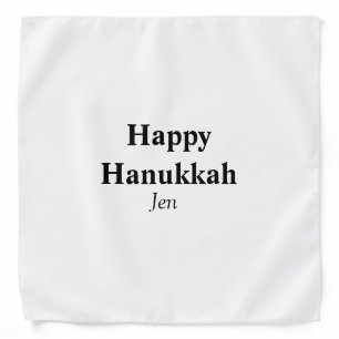 Happy Hanukkah your name text image editable  Bandana