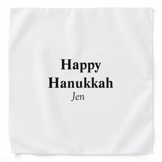 Happy Hanukkah your name text image editable  Bandana (Front)
