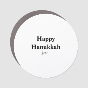 Happy Hanukkah your name text image editable Car Magnet