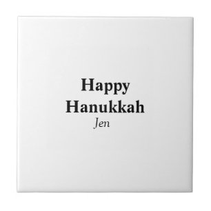 Happy Hanukkah your name text image editable Ceramic Tile