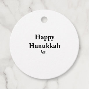 Happy Hanukkah your name text image editable Favor Tags