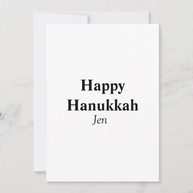 Happy Hanukkah your name text image editable  Invitation (Front)