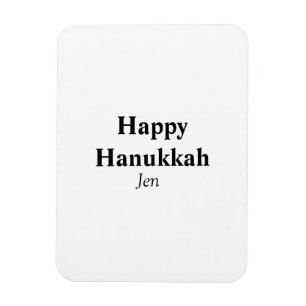 Happy Hanukkah your name text image editable  Magnet