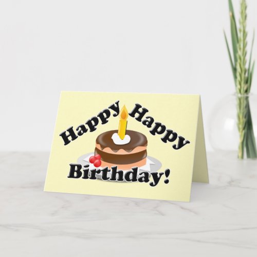 Happy Happy Birthday  Card