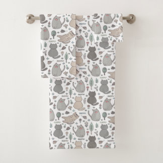 Happy Happy Cats Bath Towel Set