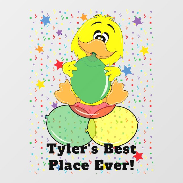 Happy Happy Duck Wall Decal (Front)